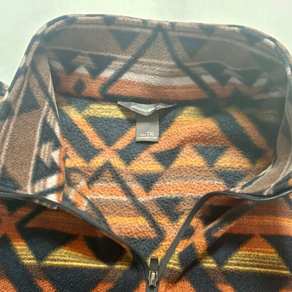 ~~Eddie Bauer Aztec 1/4 Zip Fleece Mens TXL Aztec Southwestern Pullover Sweater - Picture 4 of 6